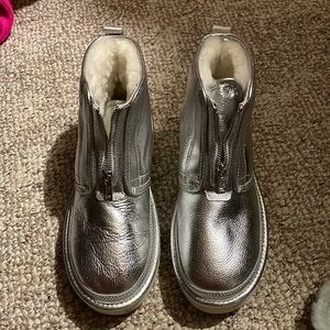 Silver UGG booties